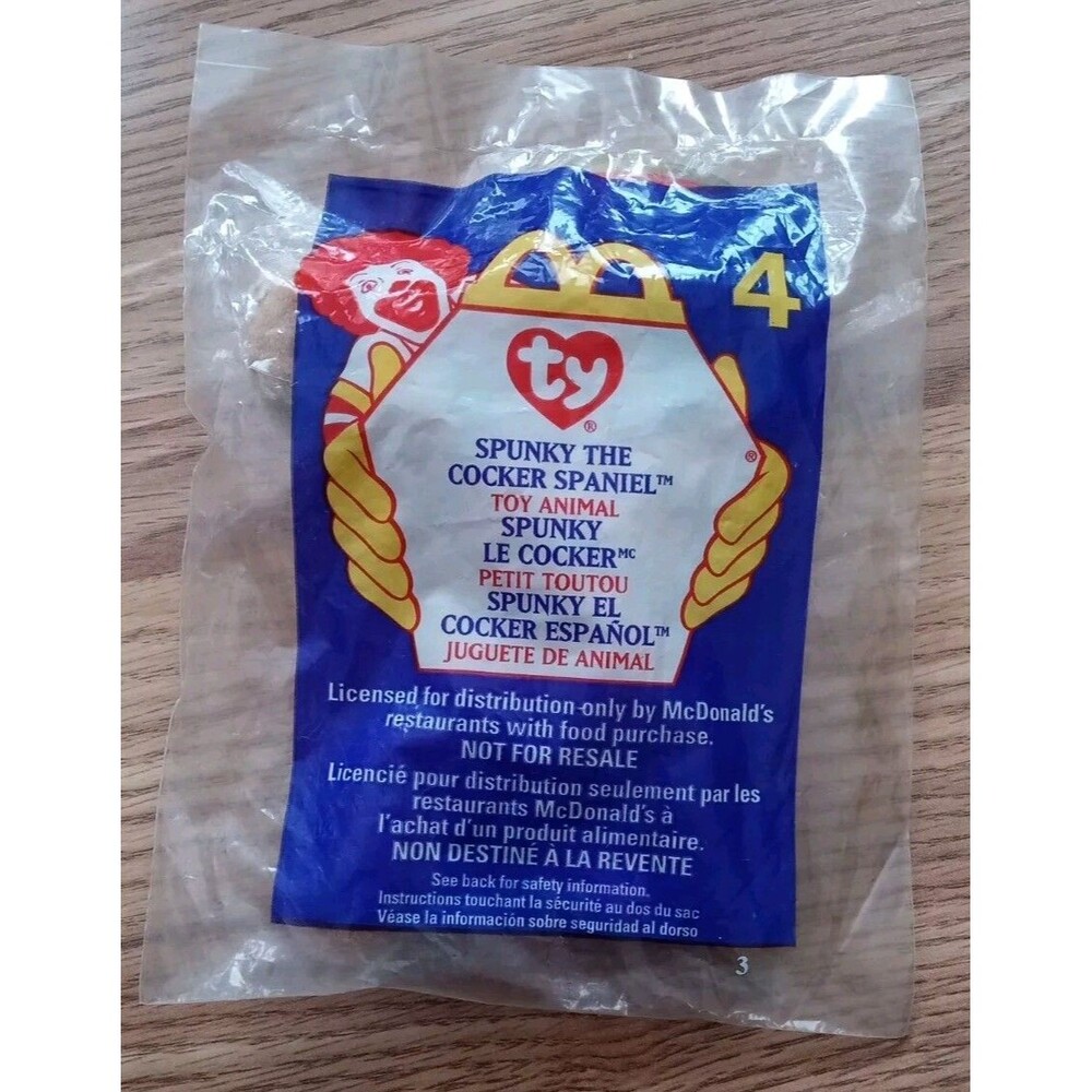 Ty Teenie Beanie Babies Spunky the Cocker Spaniel 1999 McDonald's Happy Meal #4
